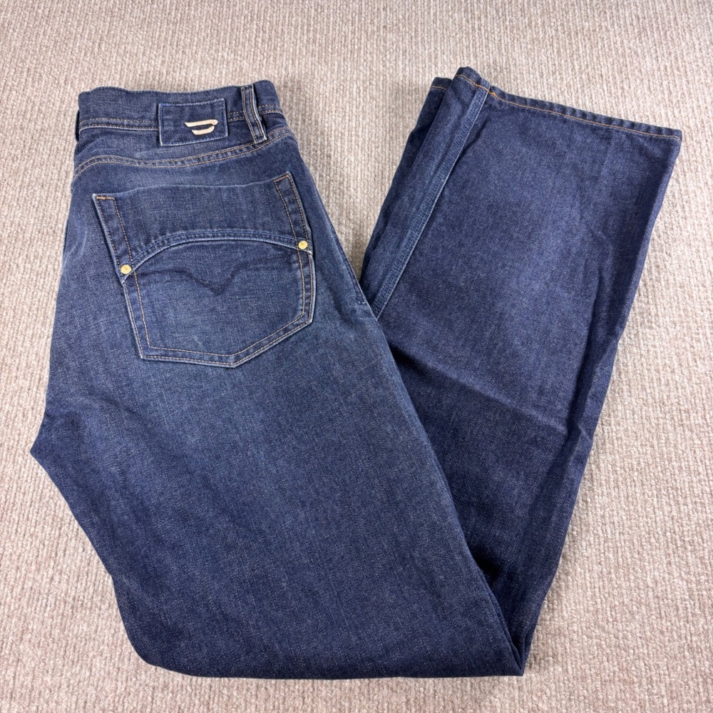 Diesel Industries Kuratt Straight Leg Blue Denim Jeans Men's Size 32x32 EUC